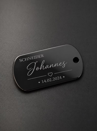 Personalisierter Militär Anhänger | Dog Tag Kette mit Gravur | Edelstahl Geschenk