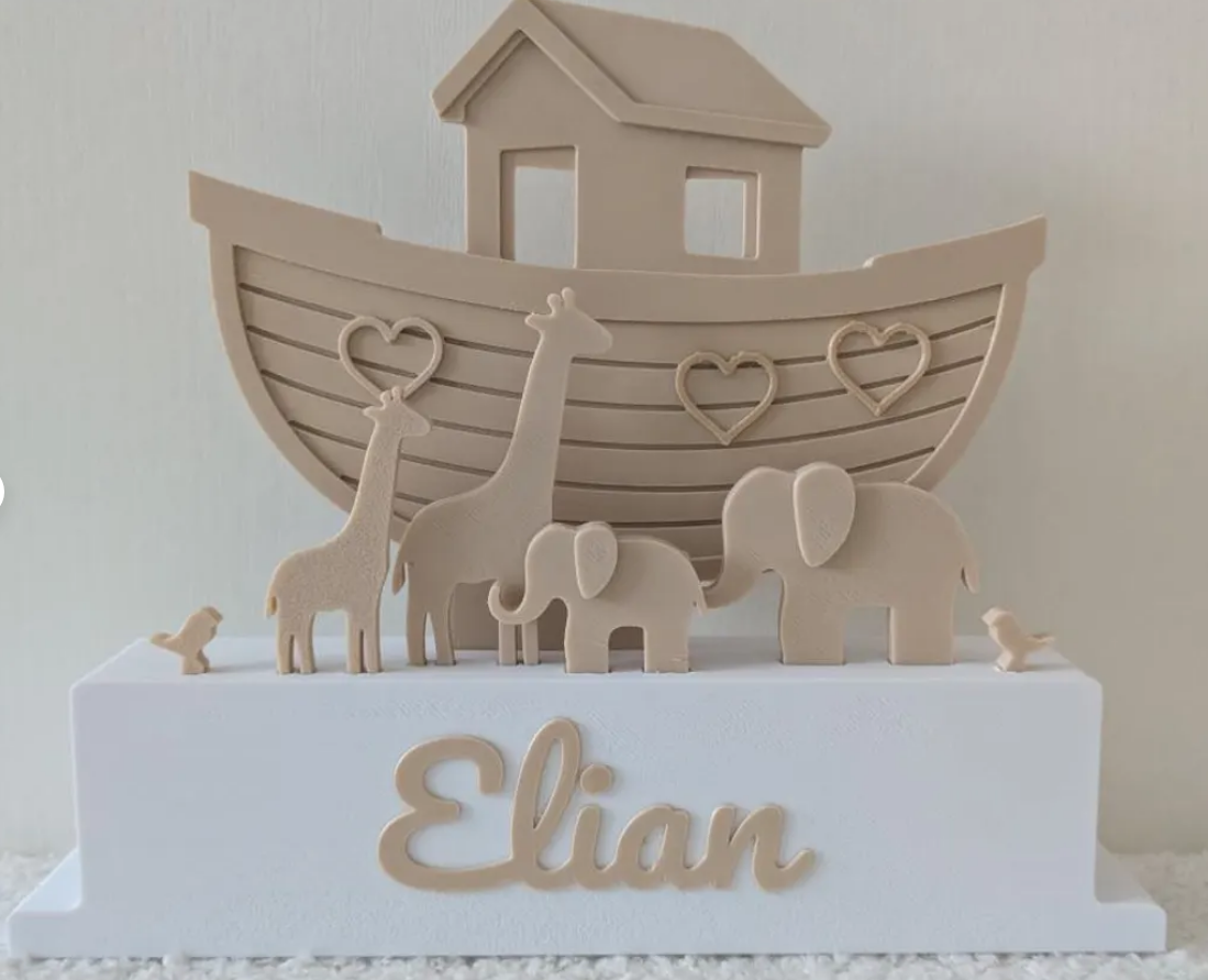 Anpassbarer Name - Arche Noah Kinderzimmer Deko