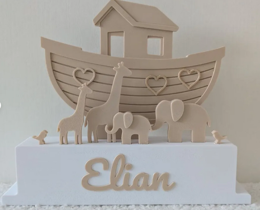 Anpassbarer Name - Arche Noah Kinderzimmer Deko