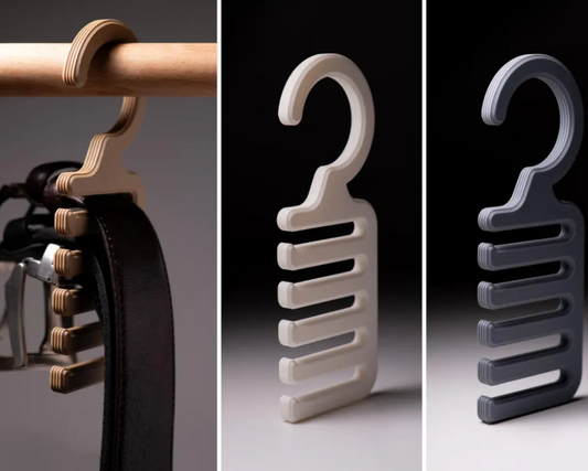 Gürtelhalter für Kleiderstange | 3D-gedruckter Gürtel Organizer