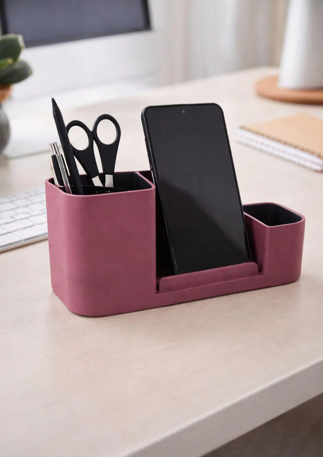 Schreibtisch Organizer mit Handyhalter | Desk Organizer modern | Stiftehalter Büro | 3D gedruckte Schreibtisch Aufbewahrung