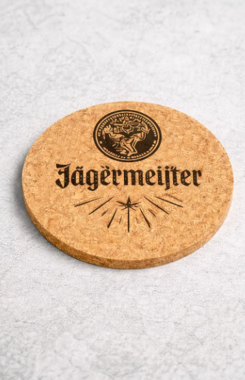 Personalisierter Kork Untersetzer Grillmeister – Geschenk für Männer/Frauen, BBQ, Gravur mit Namen/Symbol