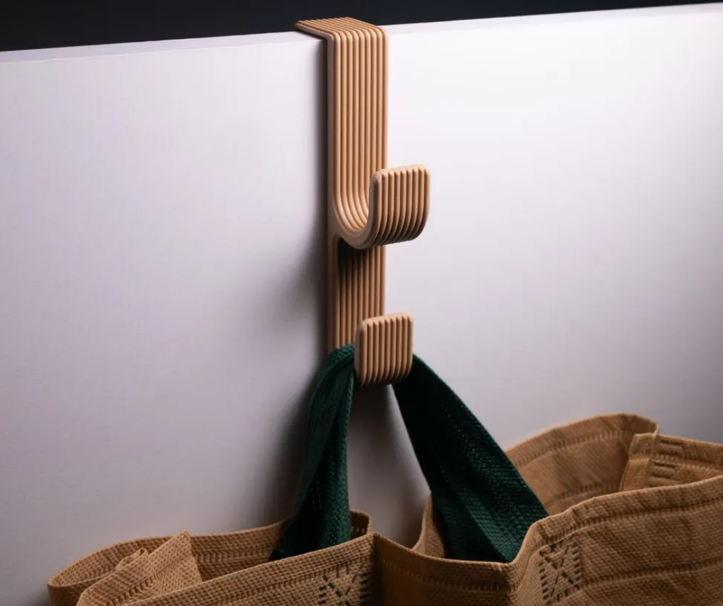 Minimalistisches Wandhaken-Set (3er) – Geriffeltes Design in Verschiedene Farben
